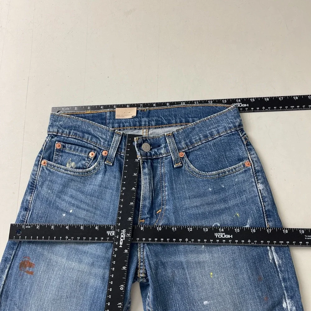 Levis 511 Jeans Mens 28x32 Blue Slim Fit Paint Splatter Denim Grunge Skater 90s